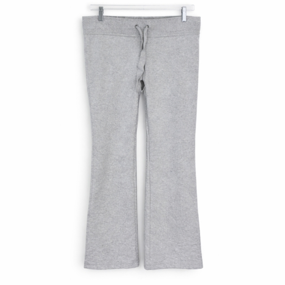 Danskin Now Gray Lounge Sweatpants Fold Over Drawstring Yoga Pants Wide Leg SzPS